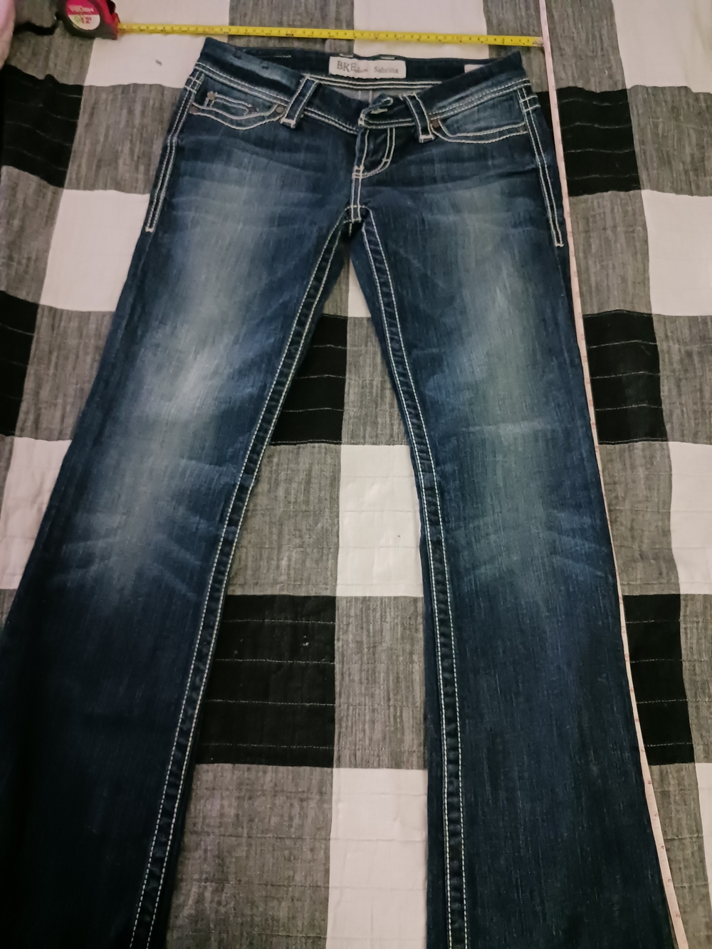 BKE Women’s Sabrina Slim Jeans in Dark Blue Denim - Picture 3 of 3